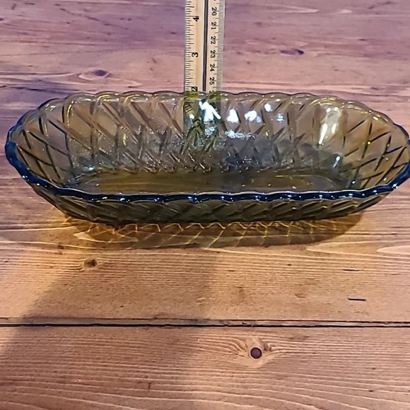 Indiana Glass green oblong celery dish - Picture 4 of 5